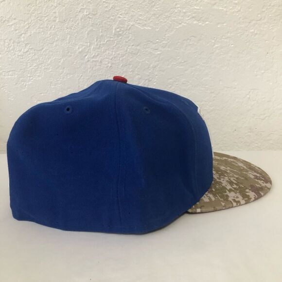 NFL New York Giants New Era Fitted Hat Blue and Camo Sz 8 or 63.5cm - Picture 5 of 8